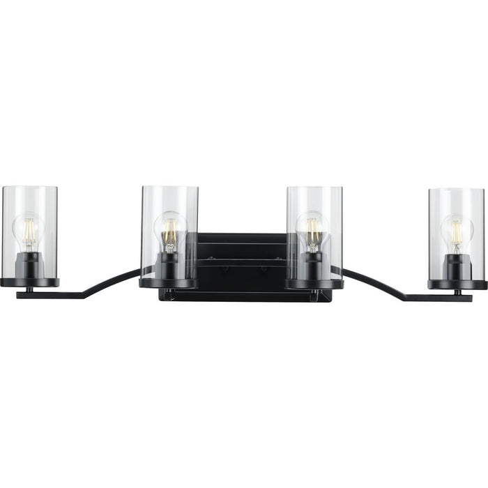 Progress Lighting Lassiter Collection Black Four-Light Bath (P300259-031)