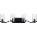 Progress Lighting Lassiter Collection Black Four-Light Bath (P300259-031)