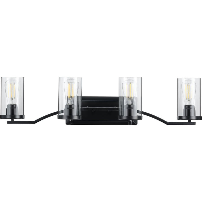 Progress Lighting Lassiter Collection Black Four-Light Bath (P300259-031)