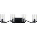 Progress Lighting Lassiter Collection Black Four-Light Bath (P300259-031)