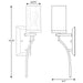 Progress Lighting Lassiter Collection Black One-Light Wall Bracket (P710073-031)