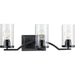 Progress Lighting Lassiter Collection Black Three-Light Bath (P300258-031)