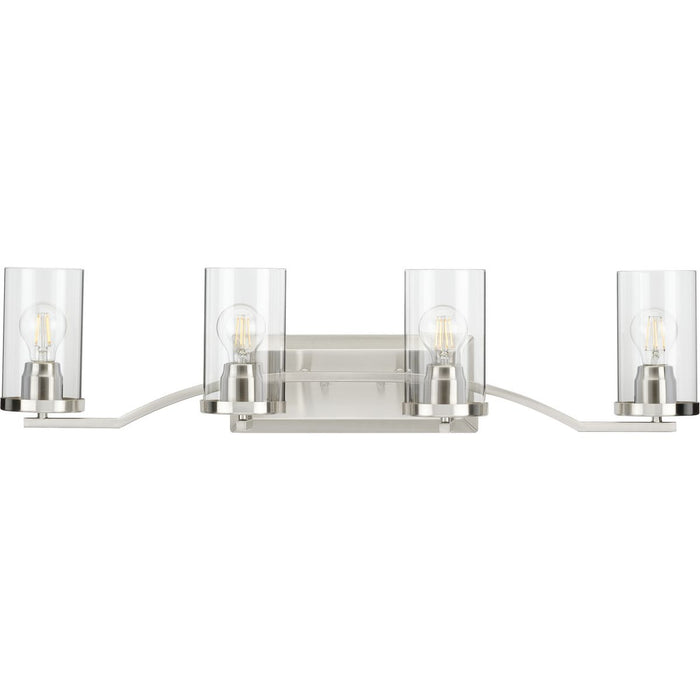 Progress Lighting Lassiter Collection Brushed Nickel Four-Light Bath (P300259-009)