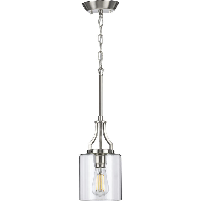 Progress Lighting Lassiter Collection Brushed Nickel One-Light Mini-Pendant (P500208-009)