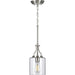 Progress Lighting Lassiter Collection Brushed Nickel One-Light Mini-Pendant (P500208-009)