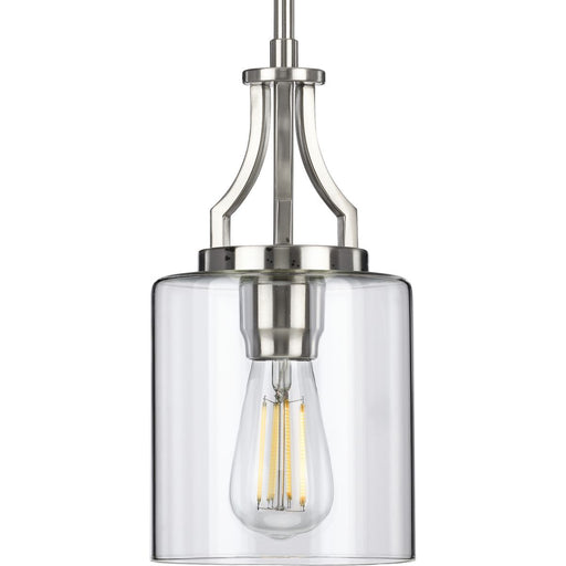 Progress Lighting Lassiter Collection Brushed Nickel One-Light Mini-Pendant (P500208-009)