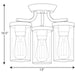 Progress Lighting Lassiter Collection Brushed Nickel Three-Light Semi-Flush Mount (P350149-009)
