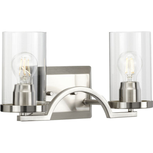 Progress Lighting Lassiter Collection Brushed Nickel Two-Light Bath (P300257-009)