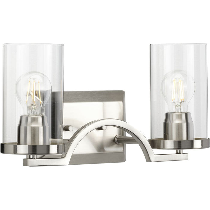 Progress Lighting Lassiter Collection Brushed Nickel Two-Light Bath (P300257-009)