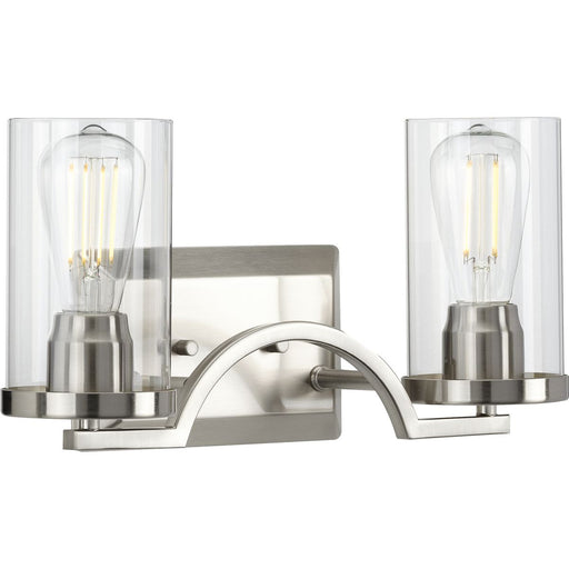 Progress Lighting Lassiter Collection Brushed Nickel Two-Light Bath (P300257-009)