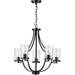 Progress Lighting Lassiter Collection Five-Light Matte Black Chandelier (P400197-031)