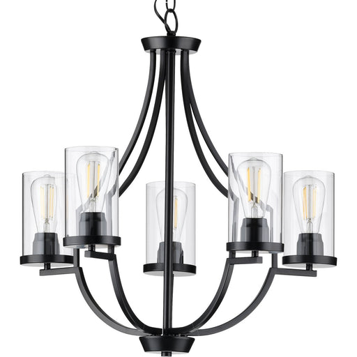 Progress Lighting Lassiter Collection Five-Light Matte Black Chandelier (P400197-031)