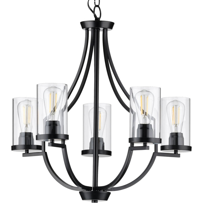 Progress Lighting Lassiter Collection Five-Light Matte Black Chandelier (P400197-031)