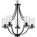 Progress Lighting Lassiter Collection Five-Light Matte Black Chandelier (P400197-031)