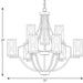 Progress Lighting Lassiter Collection Nine-Light Brushed Nickel Chandelier (P400198-009)