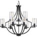 Progress Lighting Lassiter Collection Nine-Light Matte Black Chandelier (P400198-031)