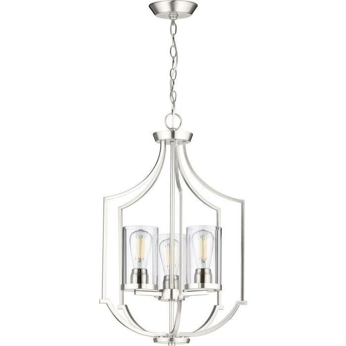 Progress Lighting Lassiter Collection Three-Light Brushed Nickel Foyer (P500209-009)