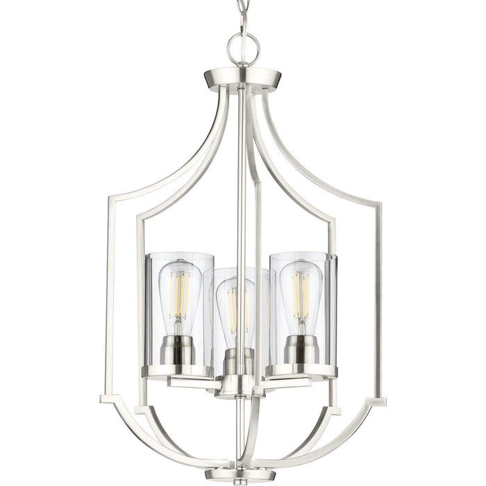 Progress Lighting Lassiter Collection Three-Light Brushed Nickel Foyer (P500209-009)
