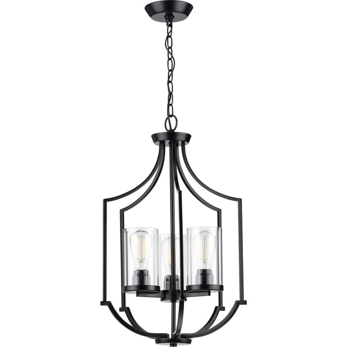 Progress Lighting Lassiter Collection Three-Light Matte Black Foyer (P500209-031)