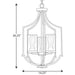 Progress Lighting Lassiter Collection Three-Light Matte Black Foyer (P500209-031)