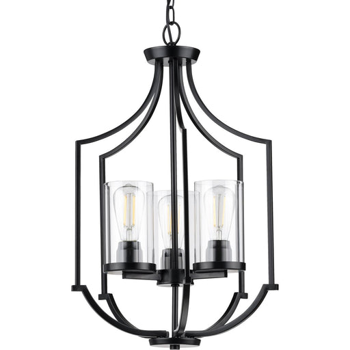 Progress Lighting Lassiter Collection Three-Light Matte Black Foyer (P500209-031)