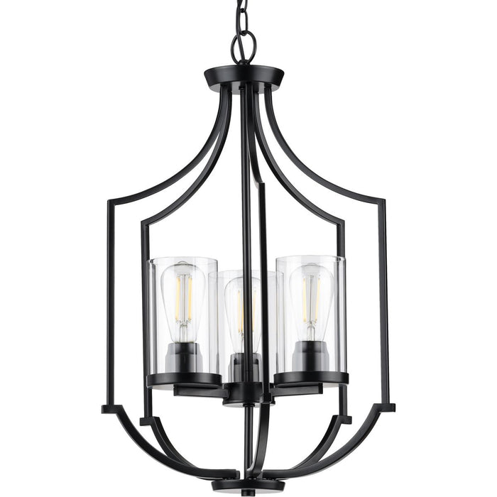 Progress Lighting Lassiter Collection Three-Light Matte Black Foyer (P500209-031)