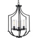 Progress Lighting Lassiter Collection Three-Light Matte Black Foyer (P500209-031)