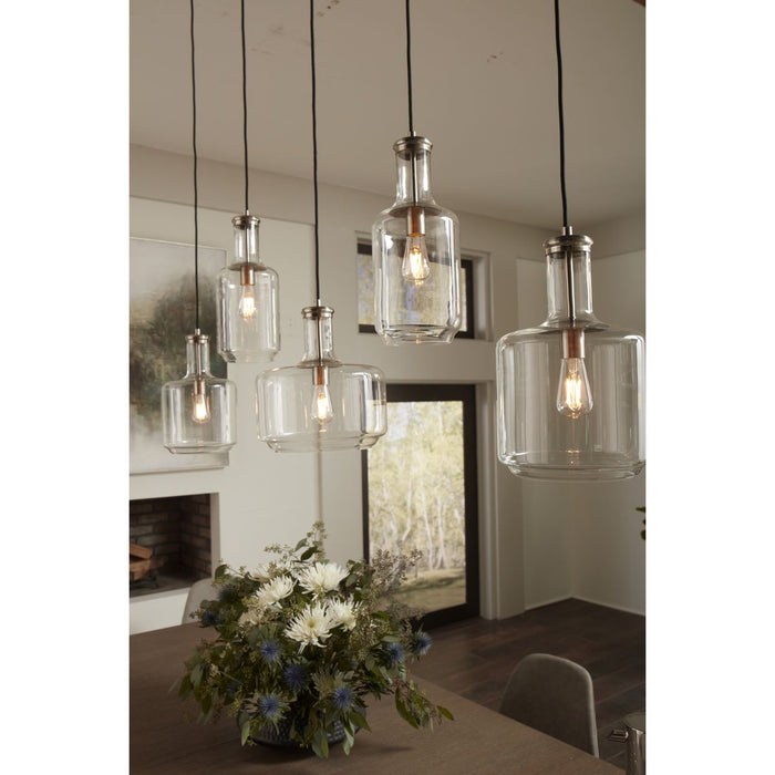 Progress Lighting Latrobe Collection Brushed Nickel One-Light Pendant (P500229-009)