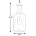 Progress Lighting Latrobe Collection Brushed Nickel One-Light Pendant (P500229-009)