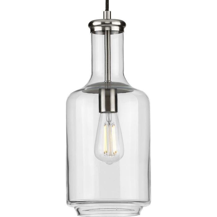 Progress Lighting Latrobe Collection Brushed Nickel One-Light Pendant (P500229-009)