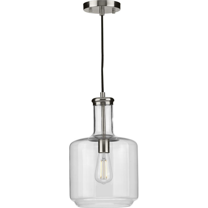 Progress Lighting Latrobe Collection Brushed Nickel One-Light Pendant (P500230-009)