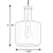 Progress Lighting Latrobe Collection Brushed Nickel One-Light Pendant (P500230-009)