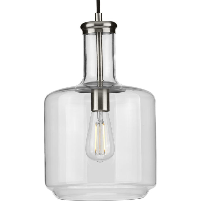 Progress Lighting Latrobe Collection Brushed Nickel One-Light Pendant (P500230-009)