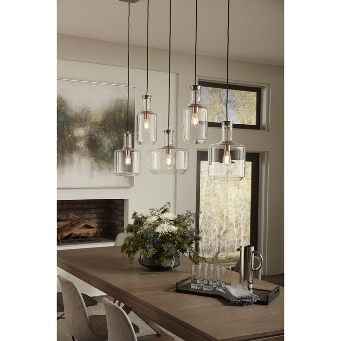 Progress Lighting Latrobe Collection Brushed Nickel One-Light Pendant (P500231-009)