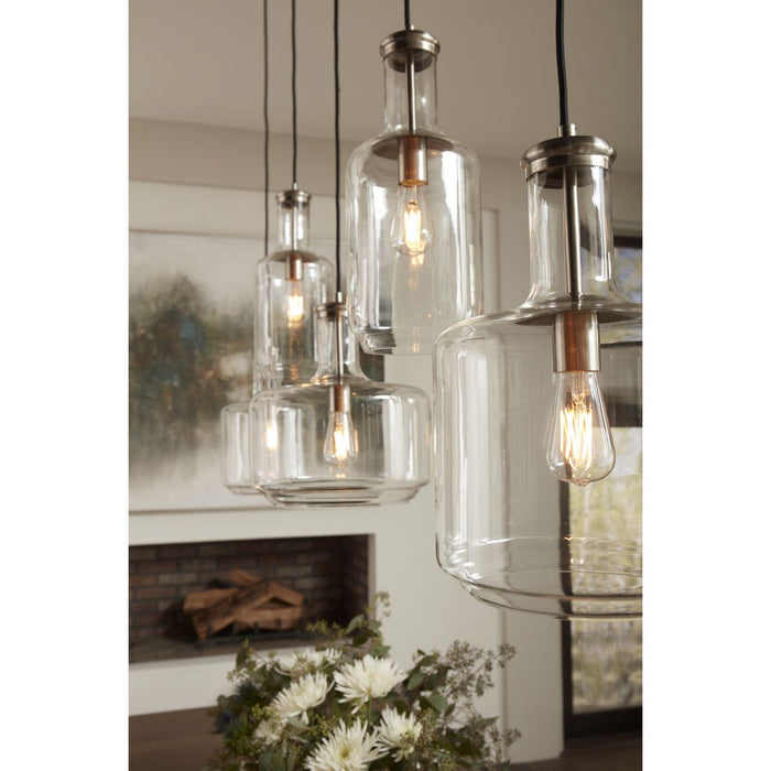 Progress Lighting Latrobe Collection Brushed Nickel One-Light Pendant (P500231-009)