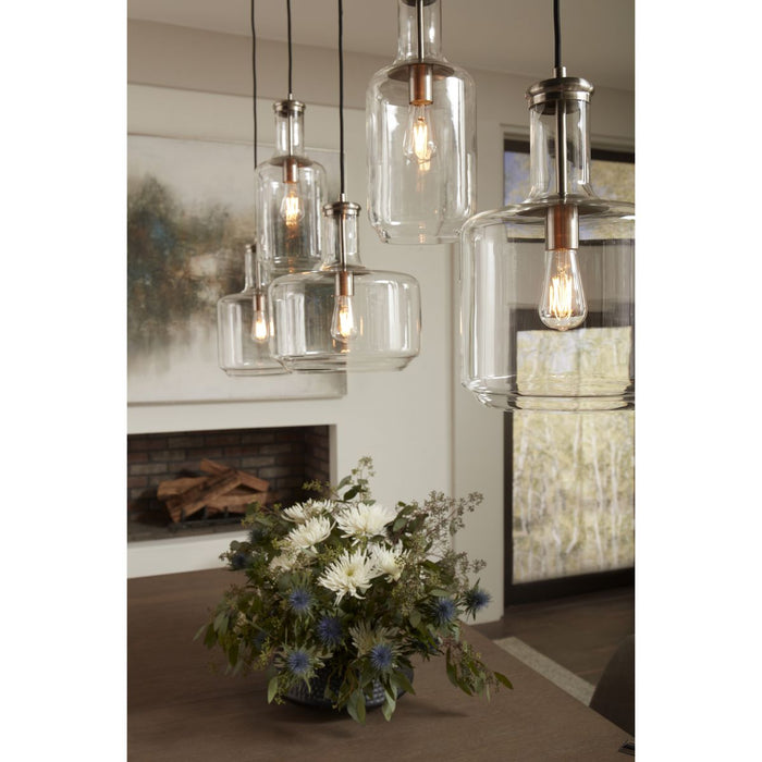 Progress Lighting Latrobe Collection Brushed Nickel One-Light Pendant (P500231-009)