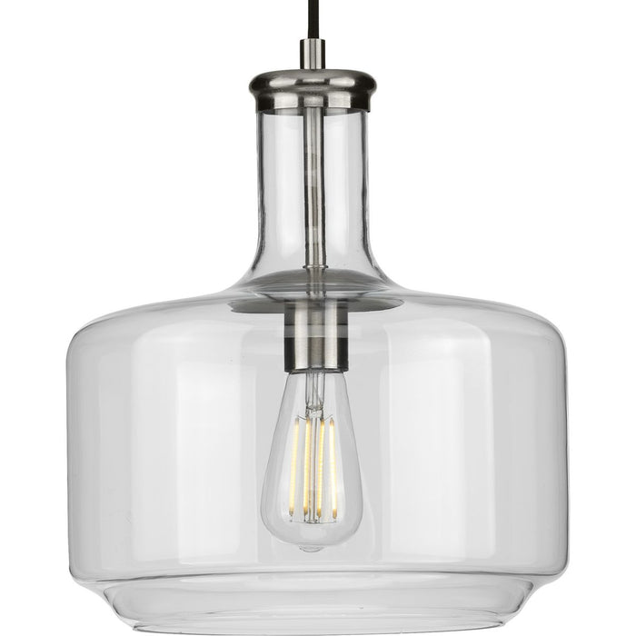 Progress Lighting Latrobe Collection Brushed Nickel One-Light Pendant (P500231-009)