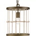 Progress Lighting Lattimore Collection 60W One-Light Mini-Pendant Aged Brass (P500417-161)