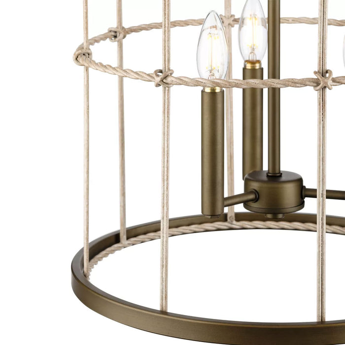 Progress Lighting Lattimore Collection 60W Three-Light Foyer Aged Brass (P500418-161)