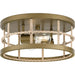 Progress Lighting Lattimore Collection 60W Two-Light Flush Mount Aged Brass (P350241-161)