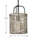 Progress Lighting Lavelle Collection 1 Light 60W Medium Base Mini-Pendant Fixture (P500307-031)