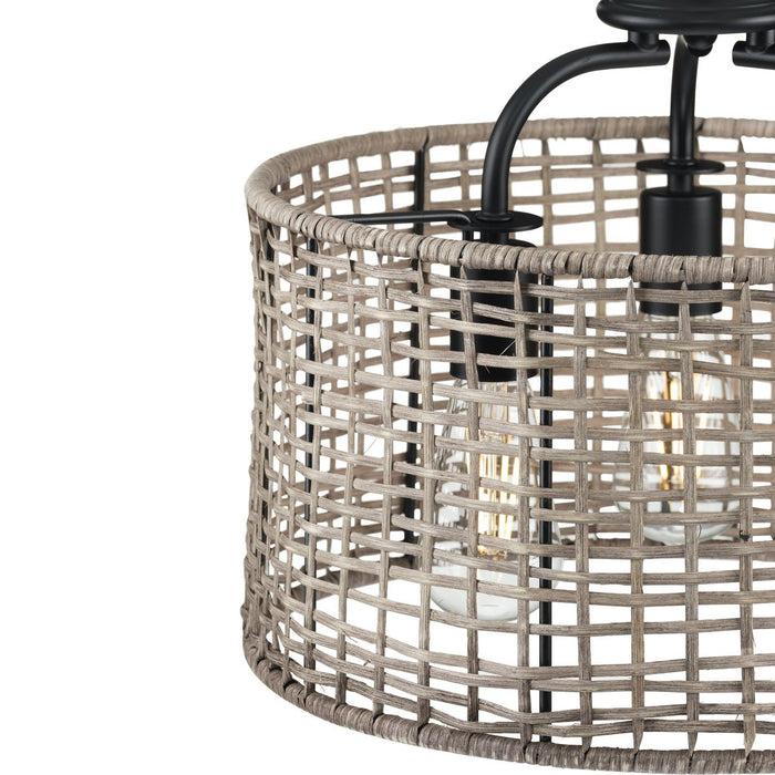 Progress Lighting Lavelle Collection 3 Light 60W Medium Base Semi-Flush Convertible Close To Ceiling Fixture (P350183-031)