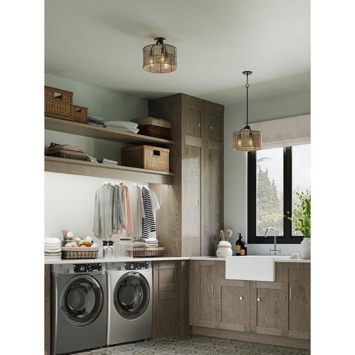 Progress Lighting Lavelle Collection 3 Light 60W Medium Base Semi-Flush Convertible Close To Ceiling Fixture (P350183-031)