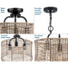 Progress Lighting Lavelle Collection 3 Light 60W Medium Base Semi-Flush Convertible Close To Ceiling Fixture (P350183-031)
