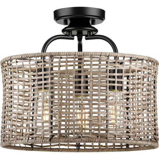 Progress Lighting Lavelle Collection 3 Light 60W Medium Base Semi-Flush Convertible Close To Ceiling Fixture (P350183-031)