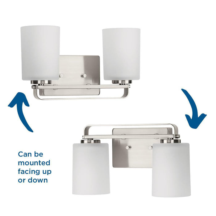 Progress Lighting League Collection 2 Light 100W Medium Base Bath And Vanity Fixture (P300342-009)