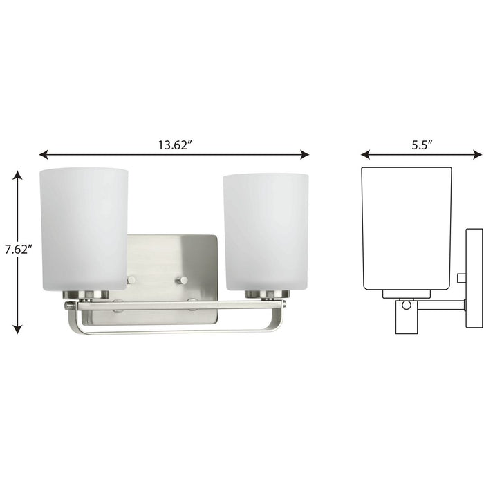 Progress Lighting League Collection 2 Light 100W Medium Base Bath And Vanity Fixture (P300342-009)