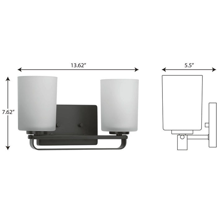 Progress Lighting League Collection 2 Light 100W Medium Base Bath And Vanity Fixture (P300342-31M)