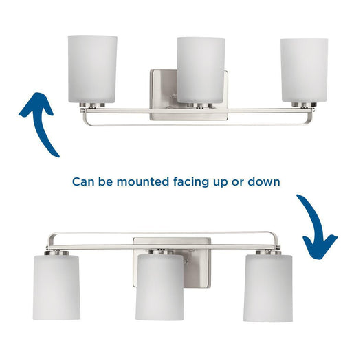 Progress Lighting League Collection 3 Light 100W Medium Base Bath And Vanity Fixture (P300343-009)
