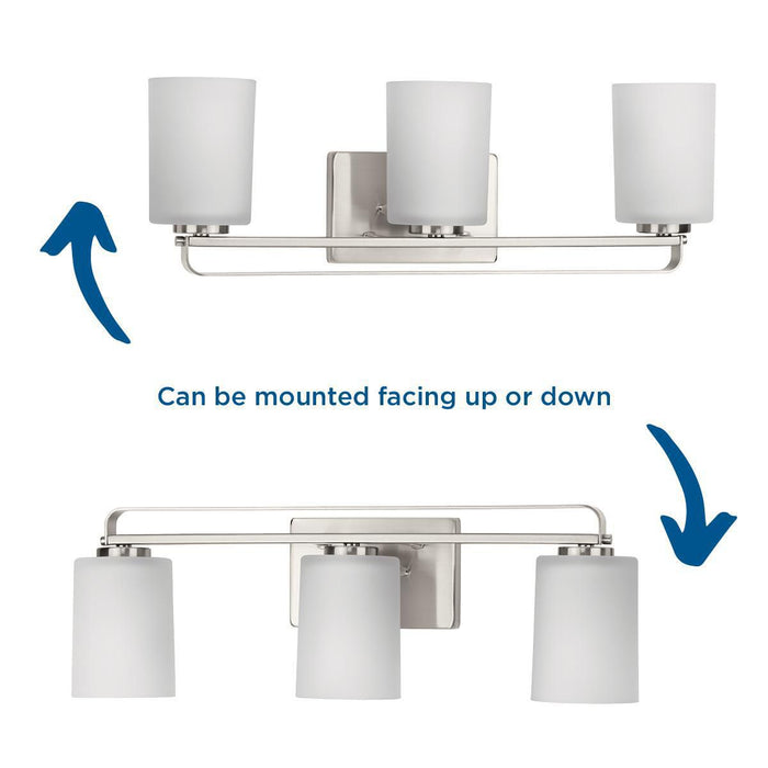 Progress Lighting League Collection 3 Light 100W Medium Base Bath And Vanity Fixture (P300343-009)